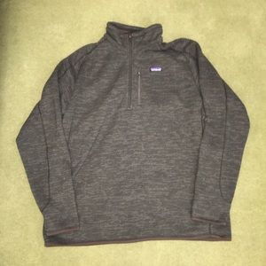 Patagonia Mens Better Sweater Brown XXL 1/4 zip